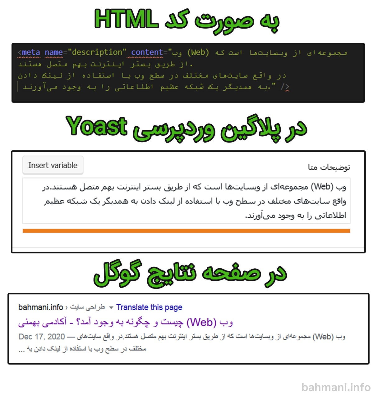 توضیحات متا