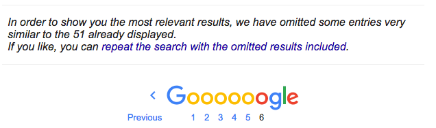 گوگل نتایج تکراری را حذف میکند